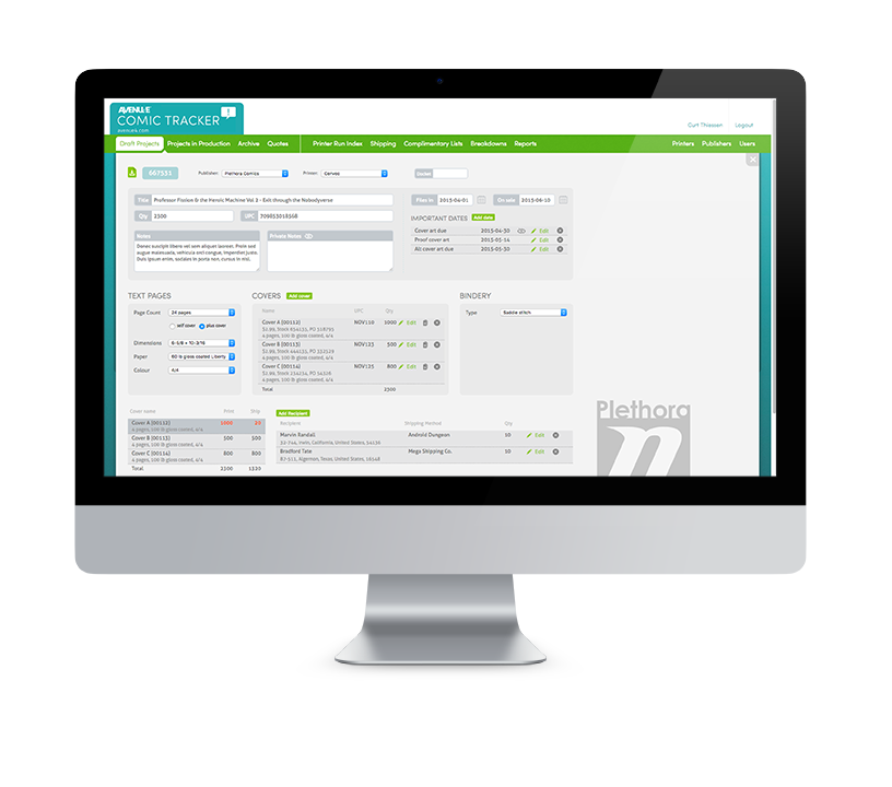 comic tracker monitor